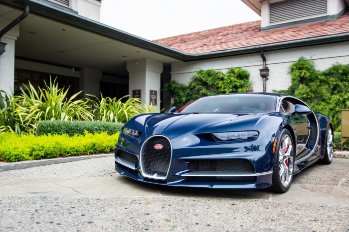 Blue Bugatti Chiron Supercar