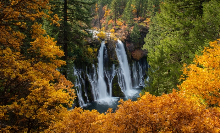 Burney Falls Waterfall in Fall, California