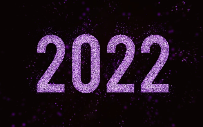 New Year 2022 Glitter Numbers