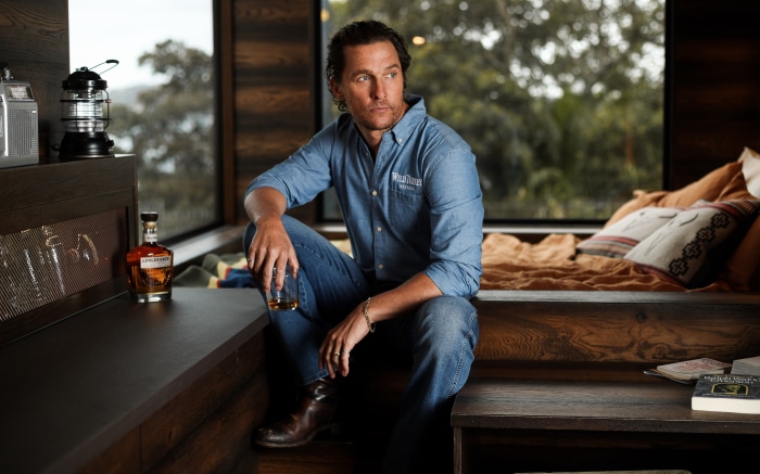 Matthew McConaughey with Wild Turkey Bourbon