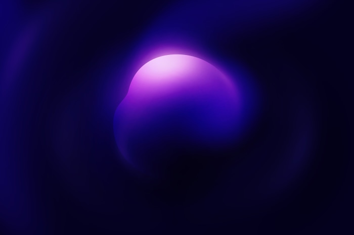 Abstract Purple and Blue Light Orb 4K