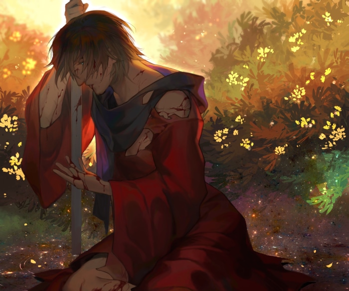 Hyur from Final Fantasy XIV wounded