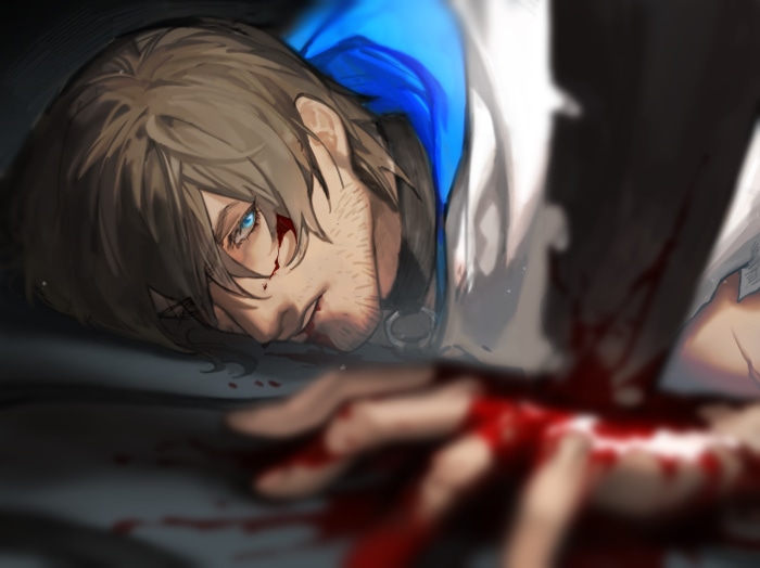 Hyur from Final Fantasy XIV injured