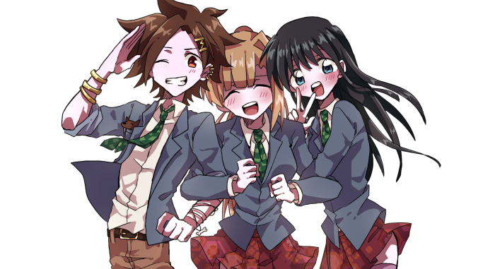 Joe Tazuna, Sara Chidouin, and Ryoko Hirose from Your Turn To Die
