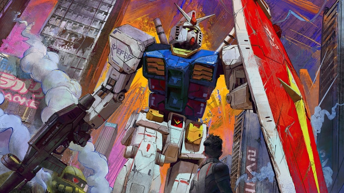 Gundam 4K Mecha in City