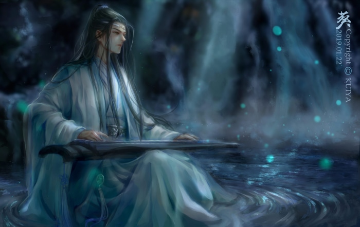Lan Wangji from Mo Dao Zu Shi playing Guqin