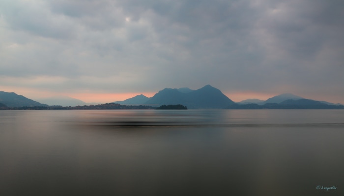 Lake Maggiore, Italy at dusk