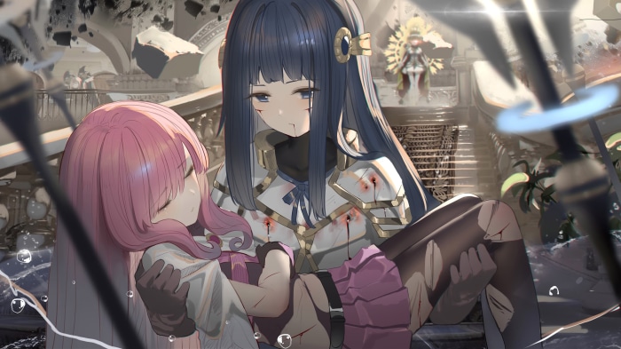 Iroha Tamaki and Yachiyo Nanami from Magia Record 4K