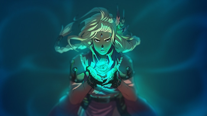 Alchemist holding glowing orb