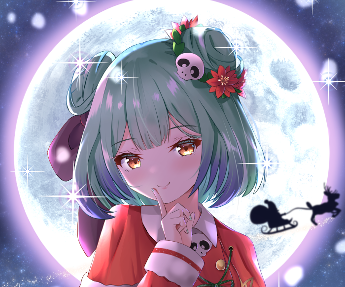 Uruha Rushia from Hololive in Christmas Outfit