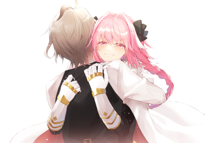 Sieg and Rider of Black from Fate/Apocrypha hugging