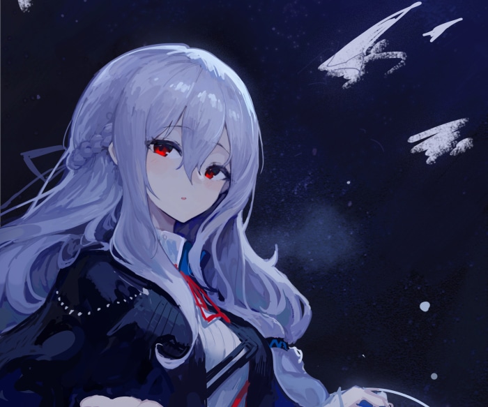 Skadi from Arknights in Space
