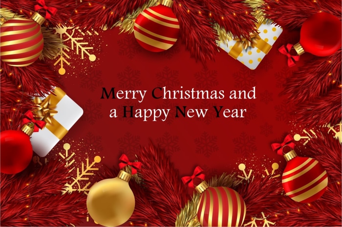 Merry Christmas and a Happy New Year Greeting