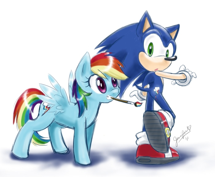 Sonic the Hedgehog and Rainbow Dash Crossover