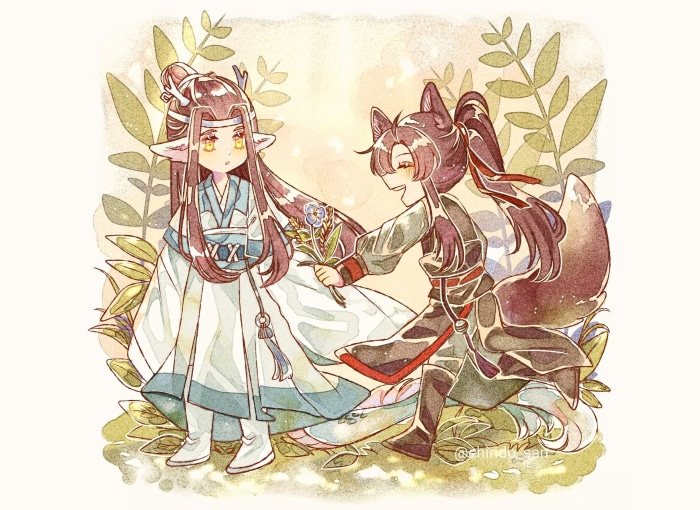 Lan Wangji and Wei Ying from Mo Dao Zu Shi