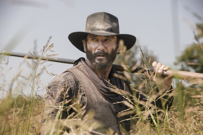 Man with rifle in tall grass