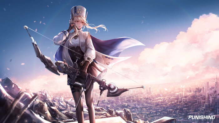 Bianca from Punishing: Gray Raven with a bow