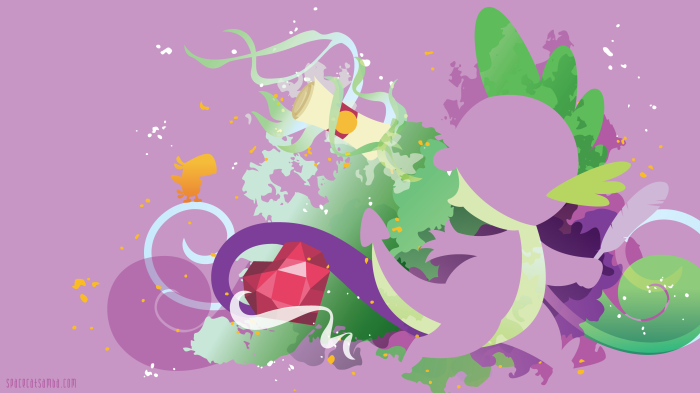 Spike from My Little Pony Minimalist 4K