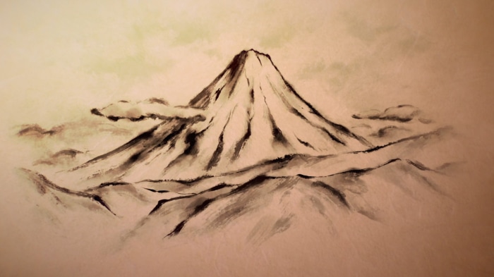 Mount Fuji painting