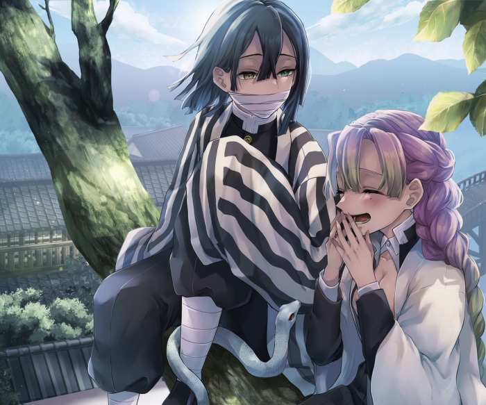 Mitsuri Kanroji and Obanai Iguro from Demon Slayer
