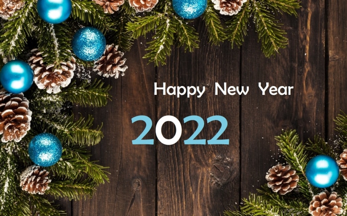 Happy New Year 2022 Christmas Ornaments