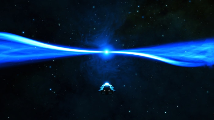 Anaconda spaceship near a Neutron Star