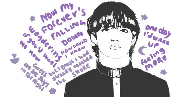Taehyung from BTS 'Sweet Night' fanart