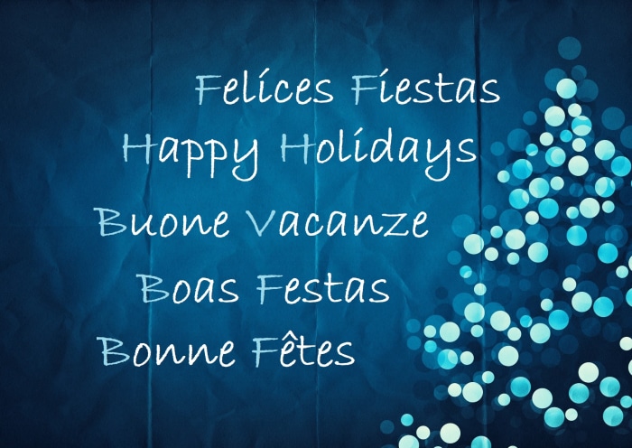 Happy Holidays in multiple languages