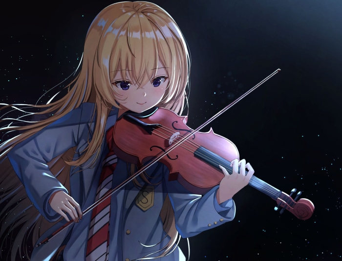 Kaori Miyazono from Your Lie in April playing violin