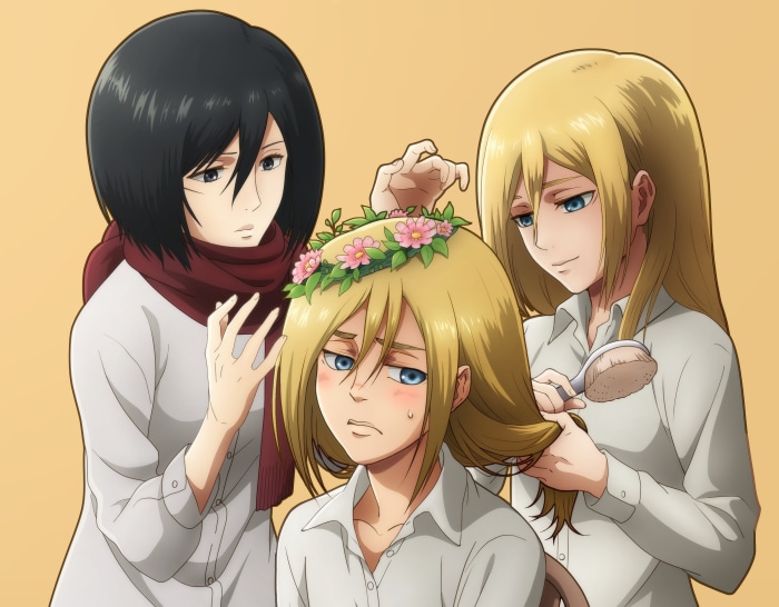 Mikasa and Historia from Attack on Titan