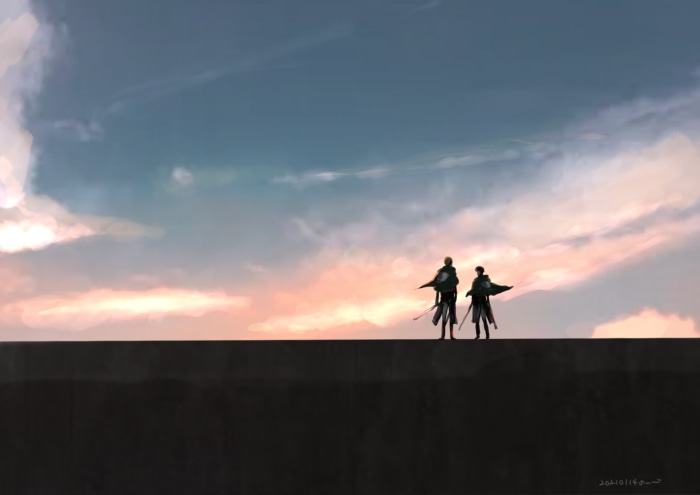 Erwin Smith and Levi Ackerman from Attack on Titan
