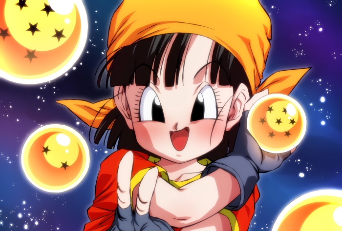 Pan from Dragon Ball GT with Dragon Balls