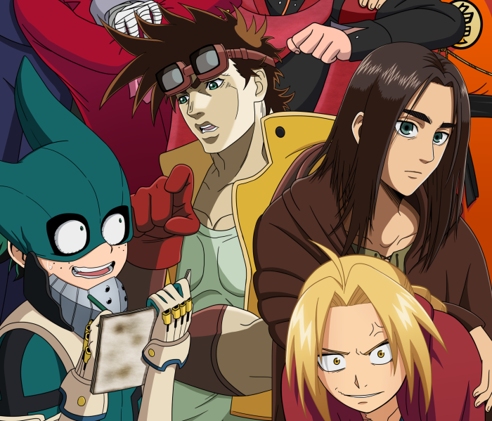 Crossover of Izuku Midoriya, Joseph Joestar, Eren Yeager, and Edward Elric