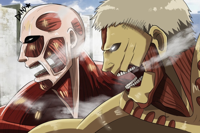 Colossal and Armored Titans from Attack on Titan