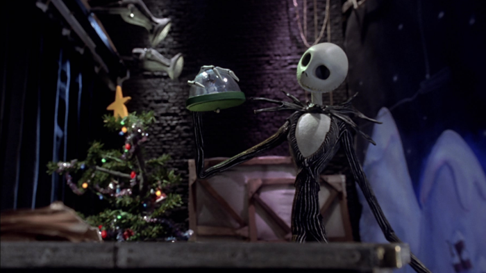 Jack Skellington holding a toy