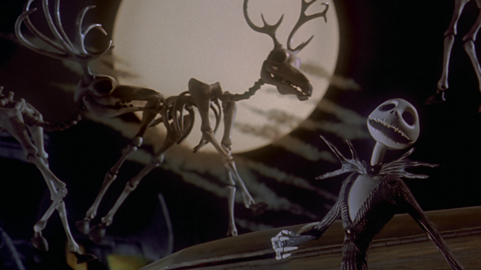 Jack Skellington and skeleton reindeer