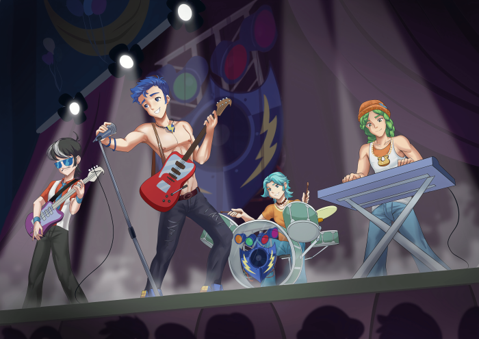 My Little Pony: Equestria Girls band performing on stage