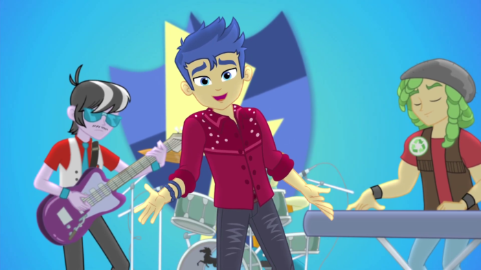 Flash Sentry, Sandalwood, and Ringo from My Little Pony: Equestria Girls