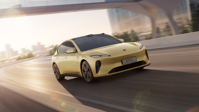 NIO ET5 Electric Sedan Driving on Road