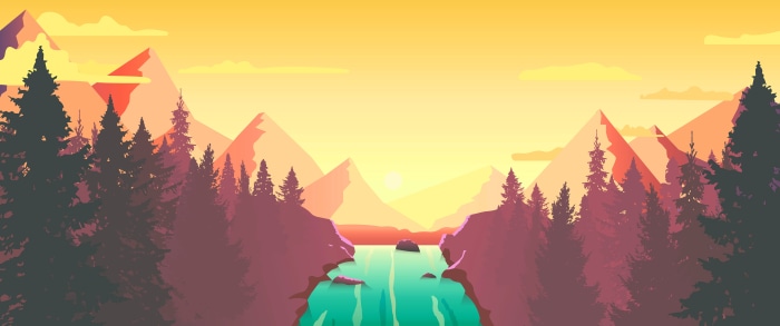 Artistic Landscape 4K Mountain Waterfall