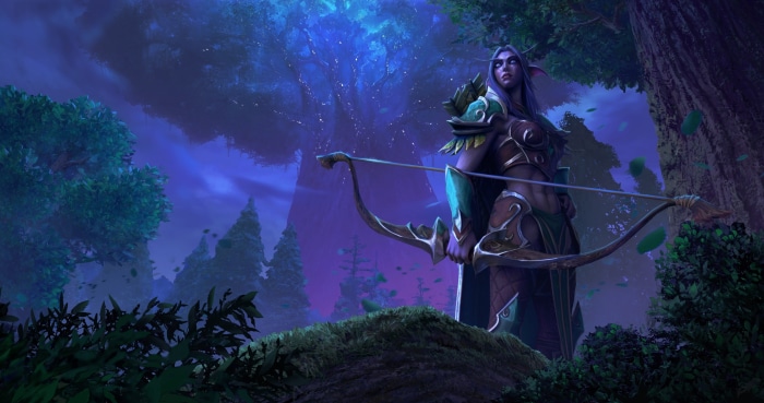 Night Elf Archer from Warcraft III: Reforged 4K