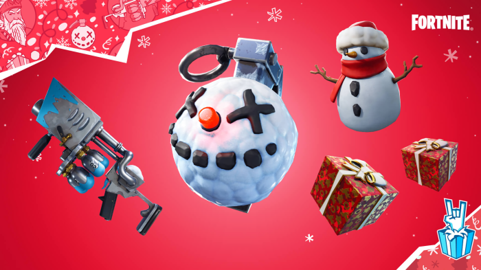 Fortnite Winterfest Snowball Launcher and Snowman