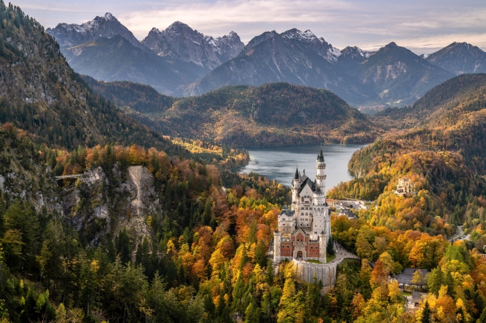 Neuschwanstein Castle in Bavaria, Germany 4K