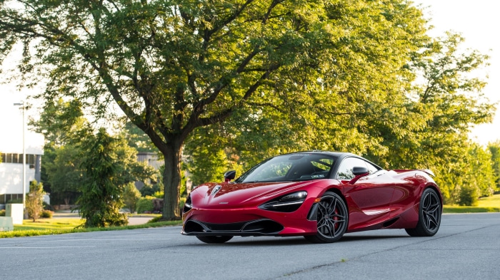 Red McLaren 720S Supercar parked outdoors