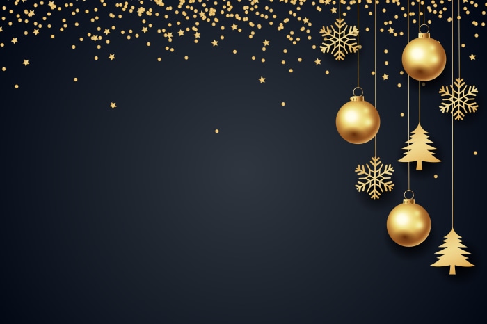 Christmas Ornaments and Confetti 4K