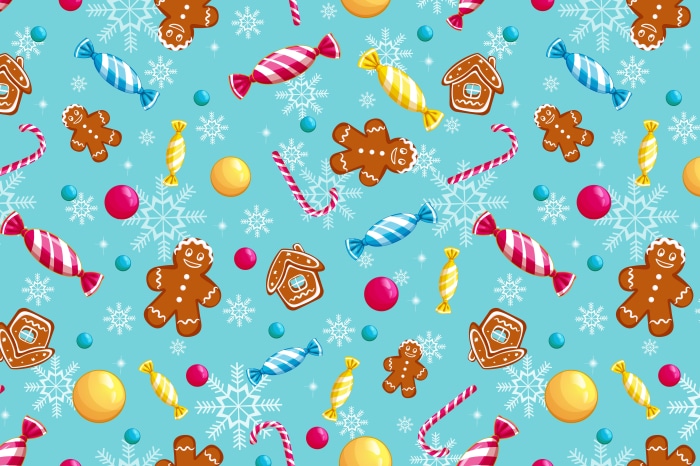 Christmas Cookies and Candies Pattern 4K