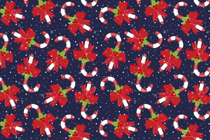 Christmas Candy Cane Pattern 4K