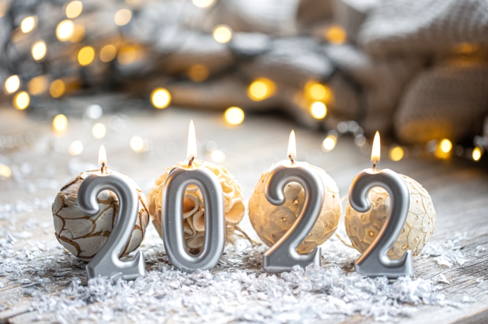 New Year 2022 Candles 4K