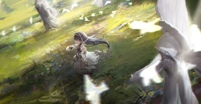 Girl playing violin in Punishing: Gray Raven
