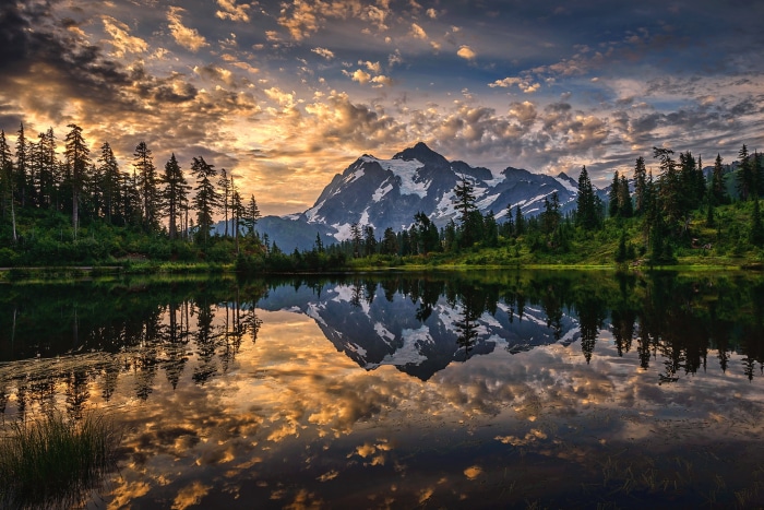 Mount Shuksan Reflection in Lake